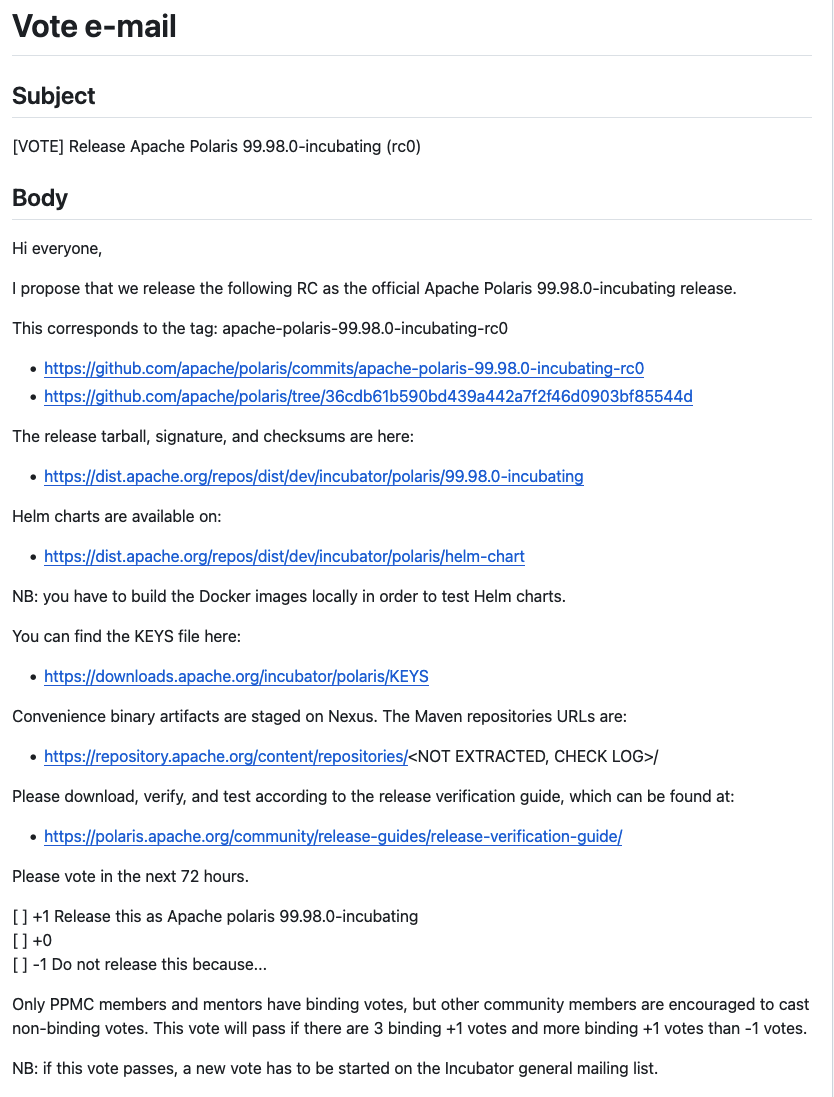 Screenshot of a vote e-mail for 1.3.0-incubating Screenshot of a vote e-mail for 1.3.0-incubating